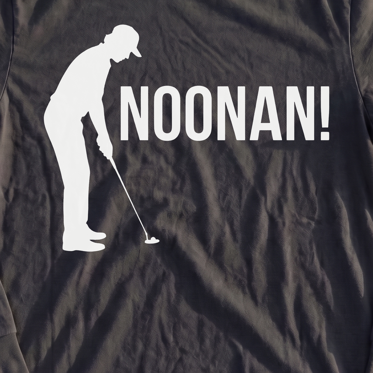 Noonan! Long Sleeve Tee, print close-up on Black