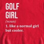 Golf Girl Sweatshirt, print close-up on Red