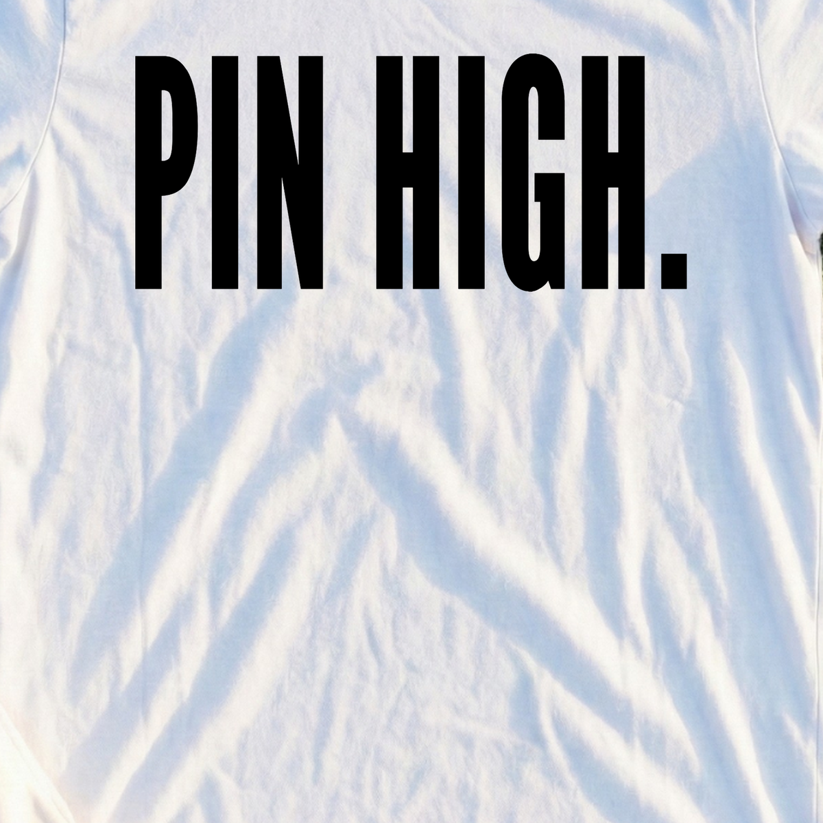 PIN HIGH Tee, print close-up on White