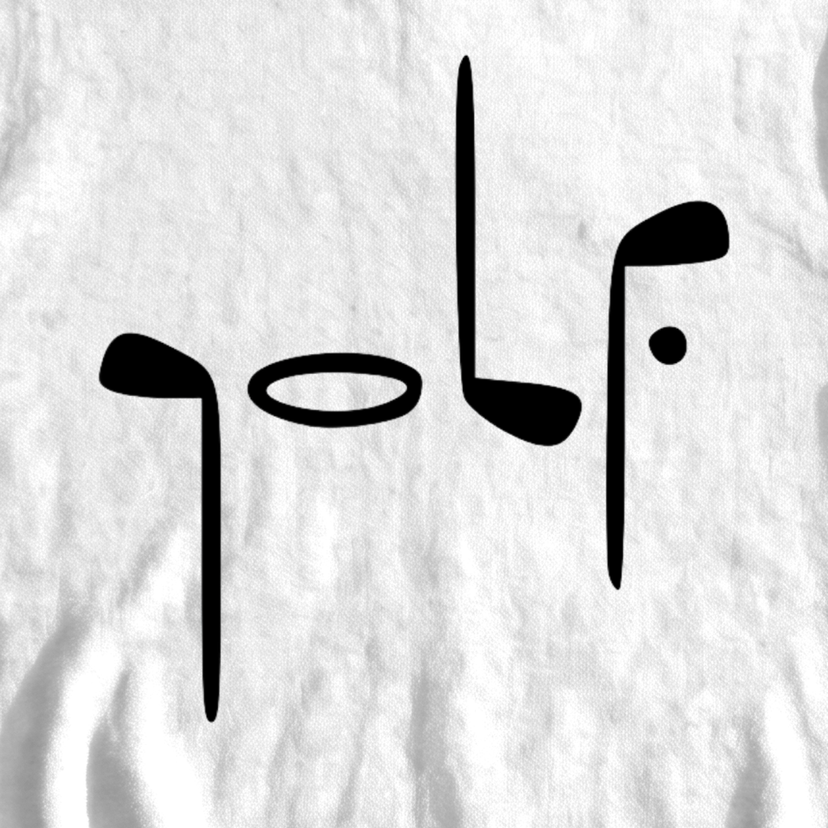 Golf Club Type Sweatshirt, print close-up on White