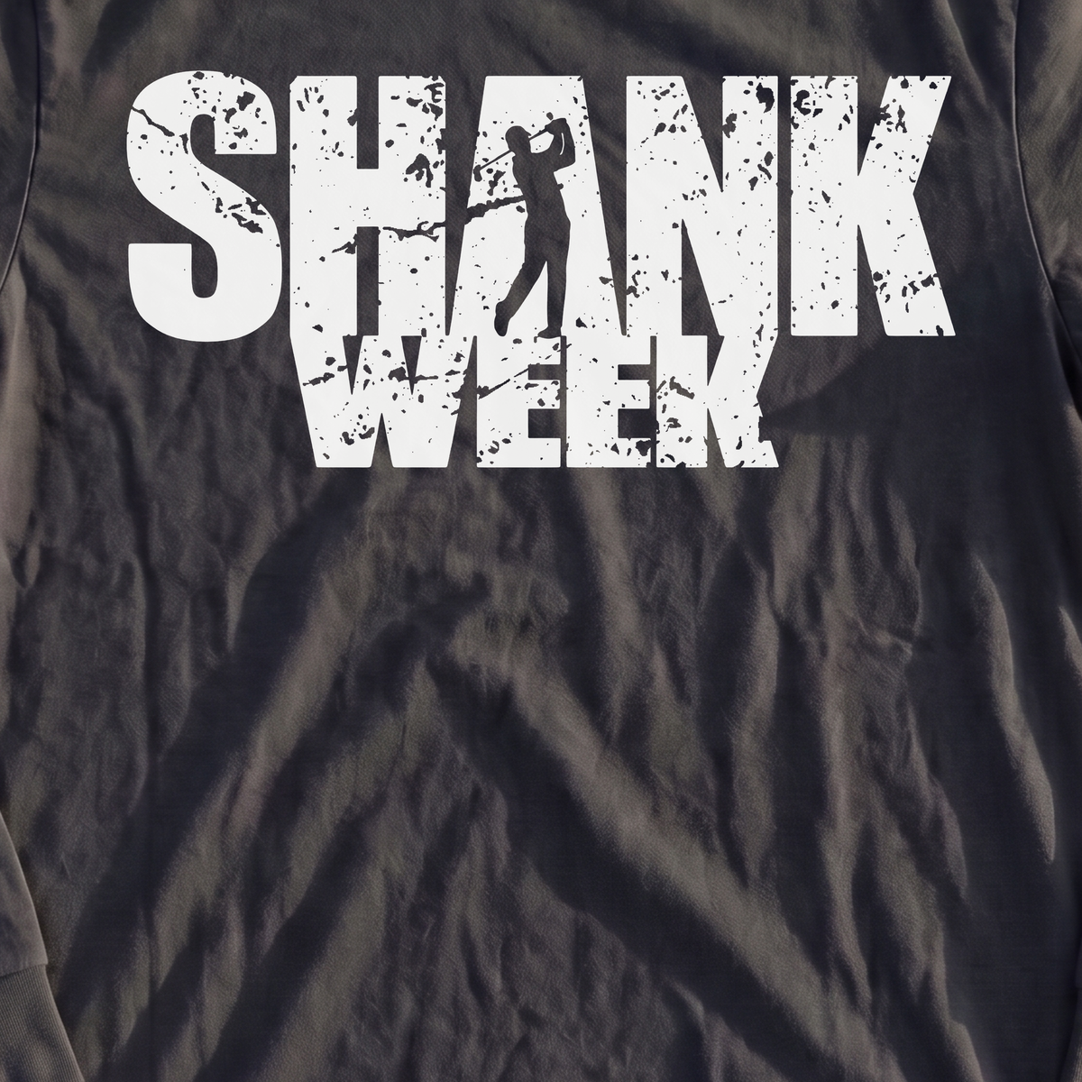 Shank Week Long Sleeve Tee, print close-up on Black