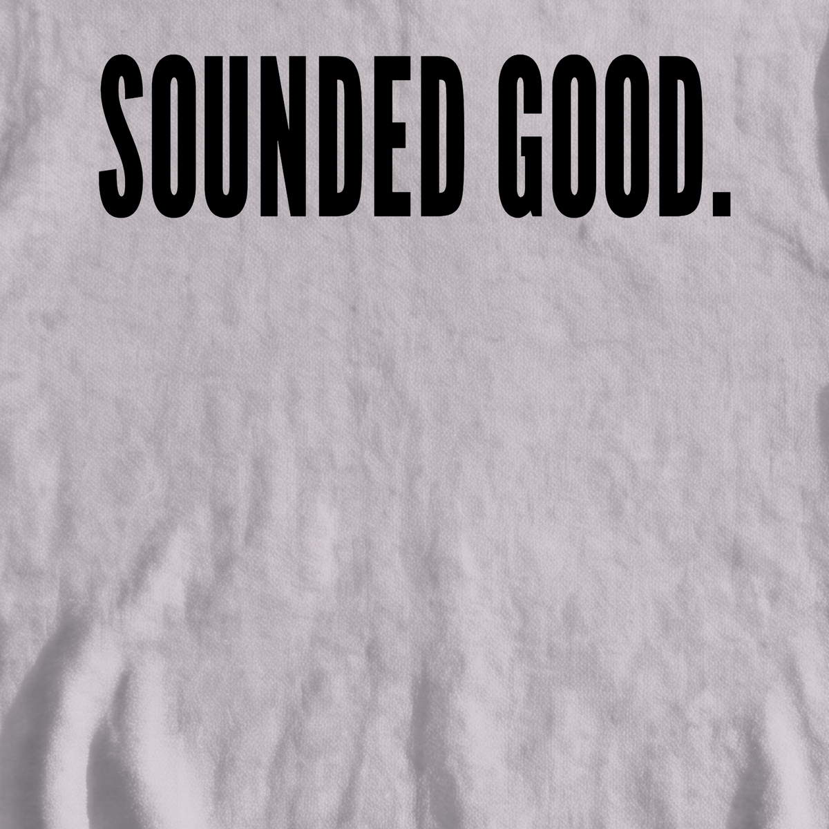 SOUNDED GOOD Sweatshirt, print close-up on Sport Grey