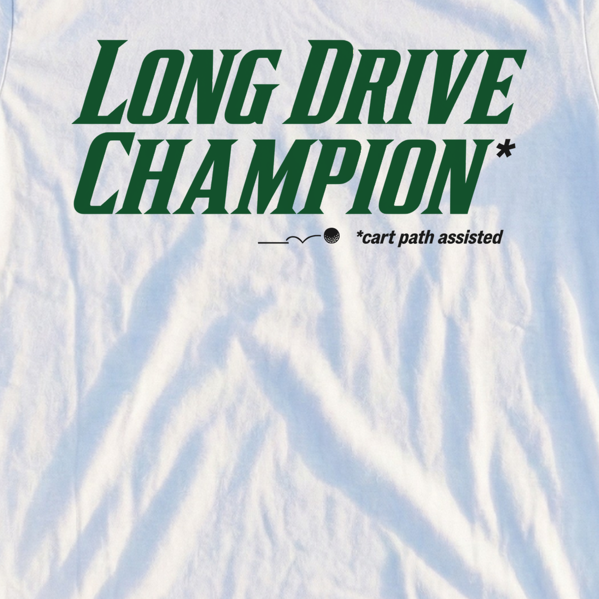 Long Drive Champion Tee, print close-up on White