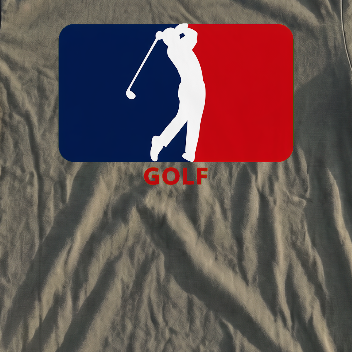 Major League Golf Premium Tee, print close-up on Moss