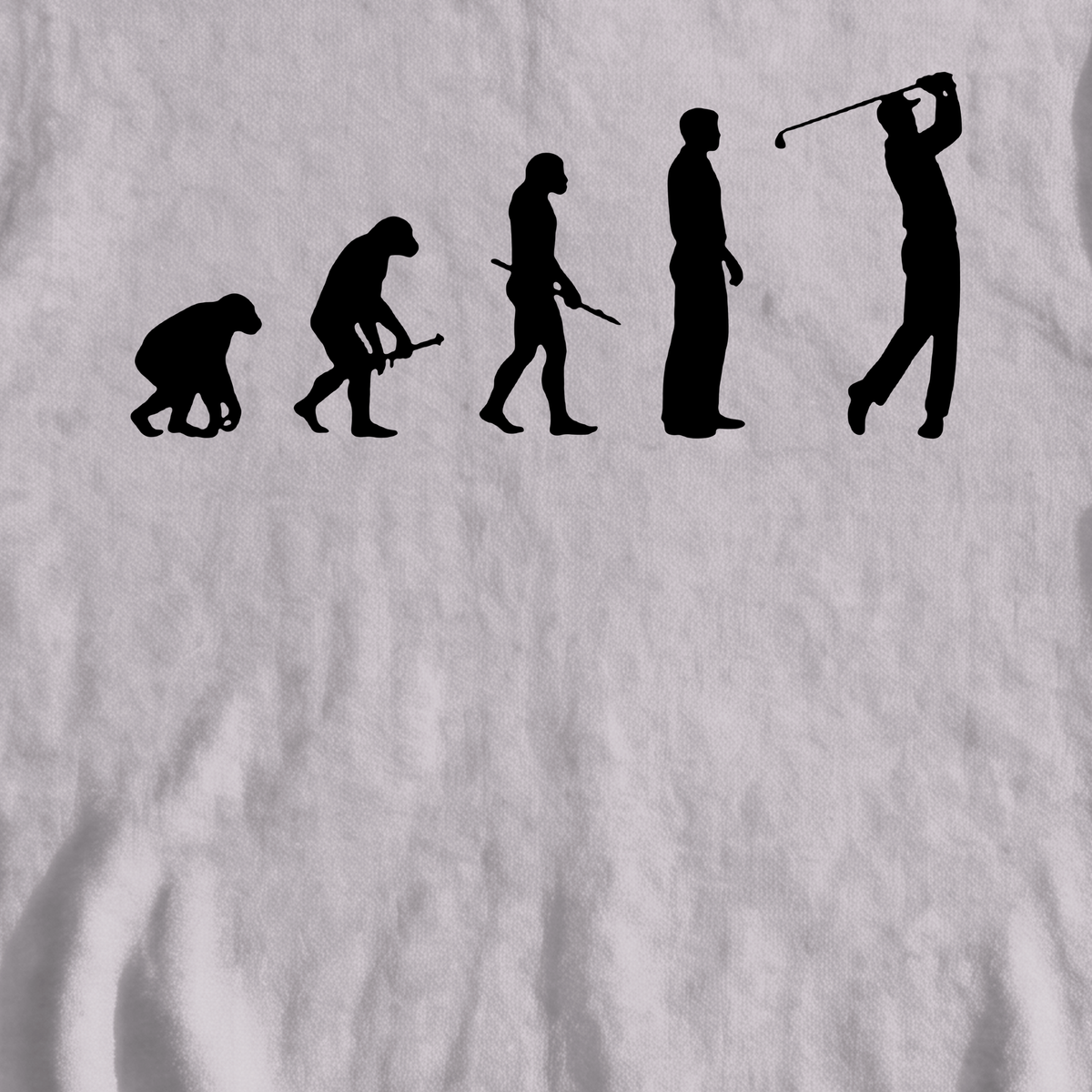 Golfer Evolution Sweatshirt, print close-up on Sport Grey