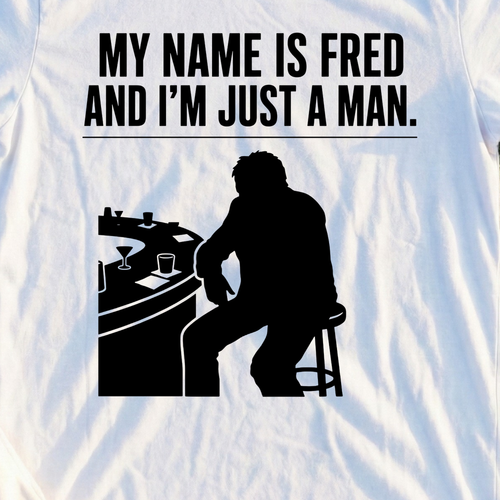 My Name Is Fred Tee, print close-up on White