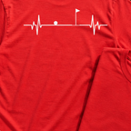Flag EKG Back Print Tee, print close-up on Red