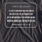 Judge Smails Poem Long Sleeve Tee, print close-up on Black