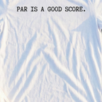 Par Is A Good Score Tee, print close-up on White