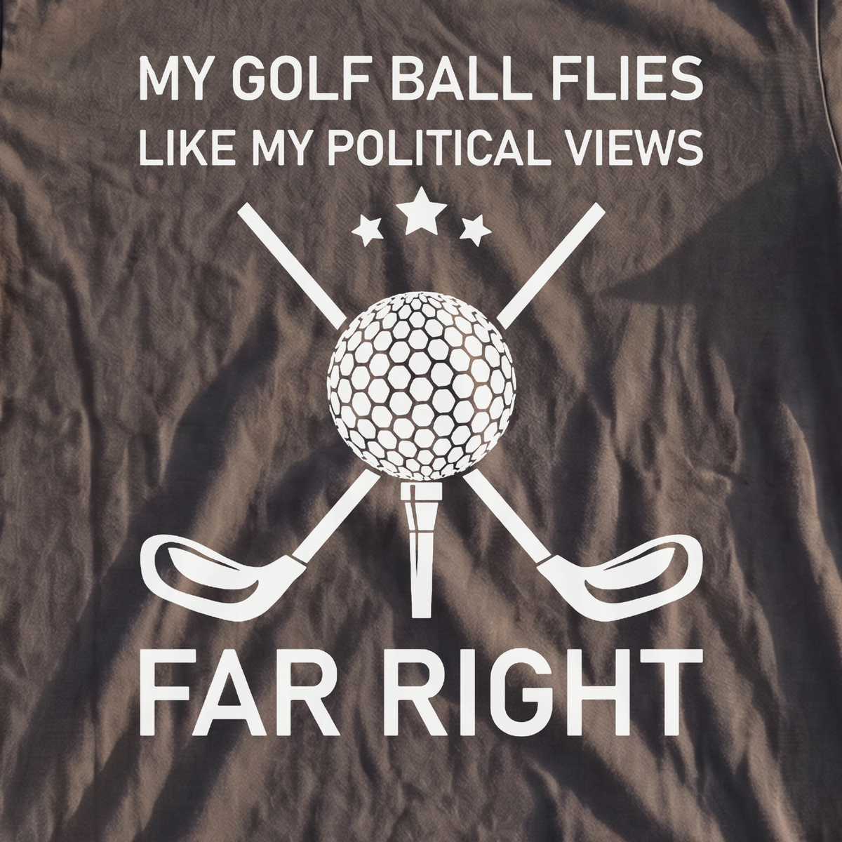 Far Right Heavyweight Tee, print close-up on Pepper