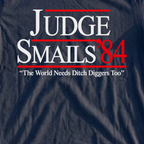 Judge Smails Ditch Diggers Tee, print close-up on Navy