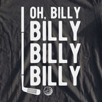 Billy Billy Billy Premium Tee, print close-up on Black