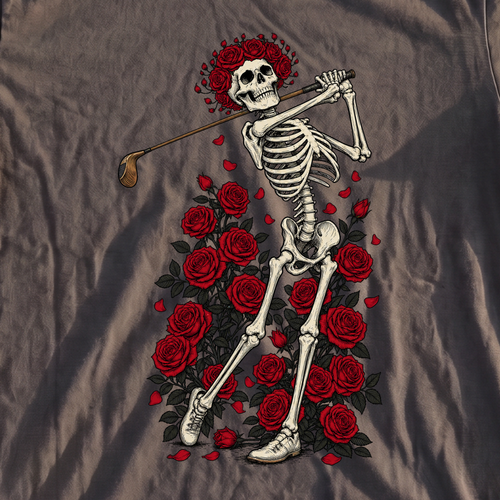 Swing Eternal Premium Tee, print close-up on Pepper