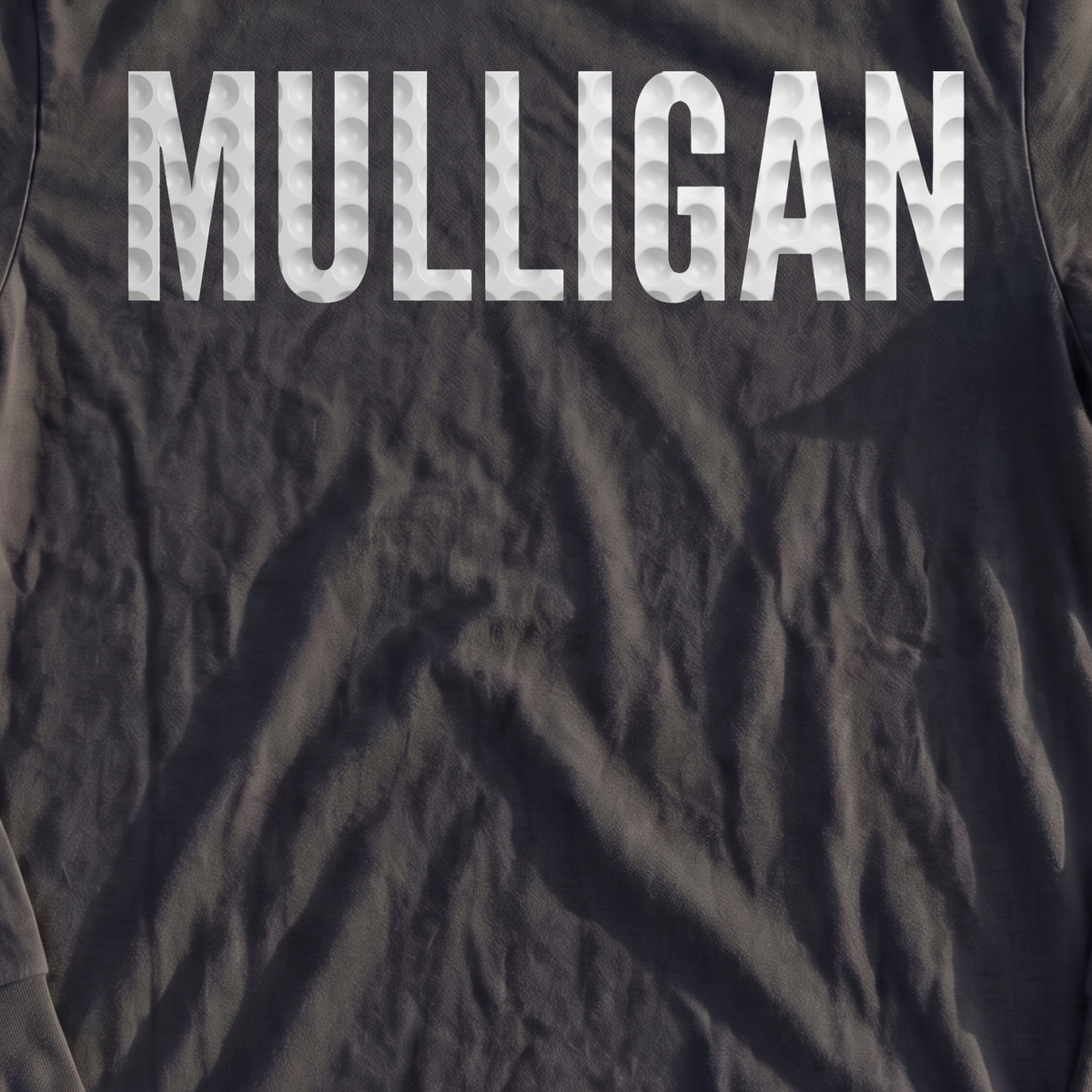 MULLIGAN Dimples Long Sleeve Tee, print close-up on Black