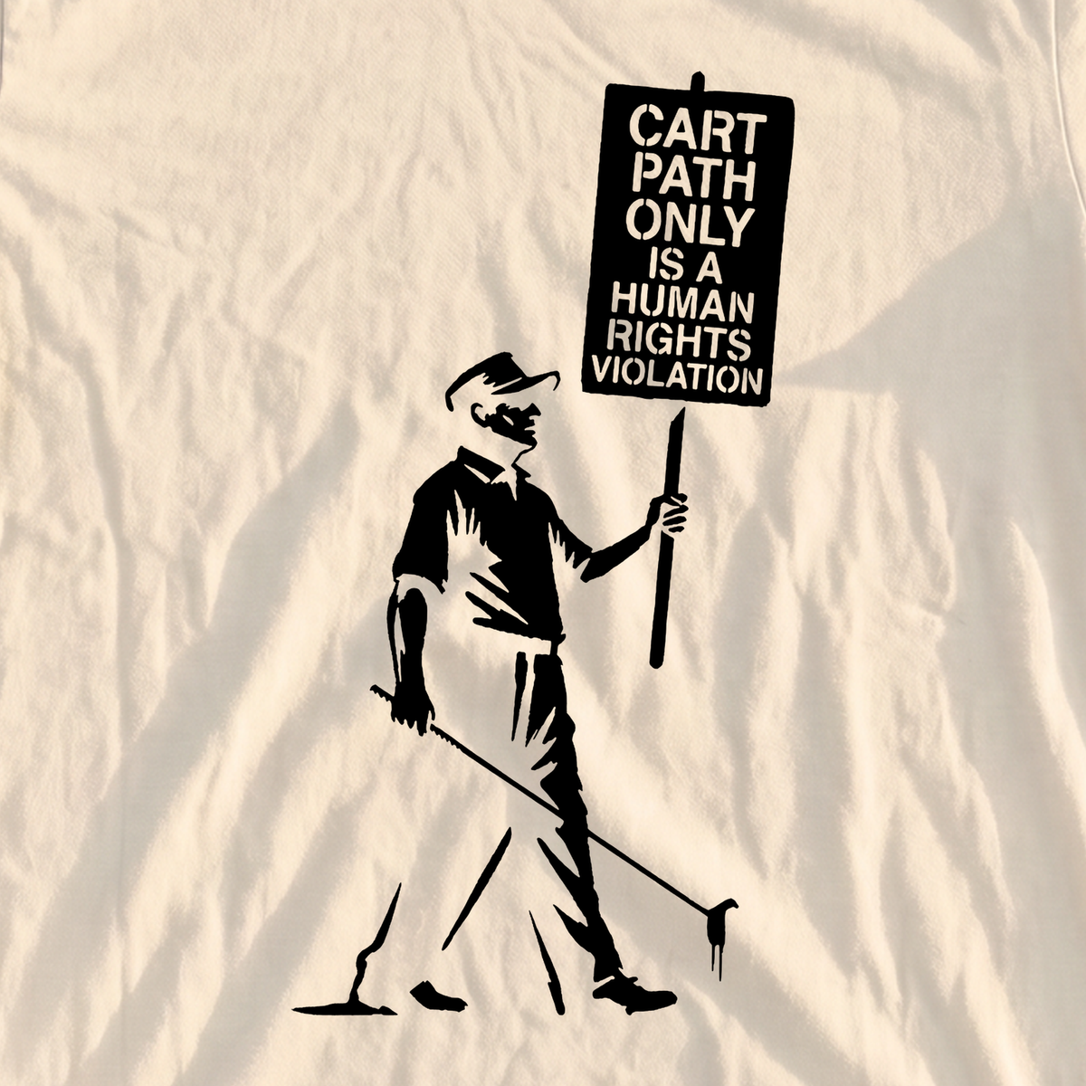 Human Rights Violation Premium Tee, print close-up on Ivory