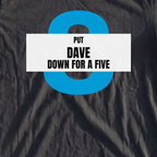 Personalized Put Me Down For A Five Premium Tee, print close-up on Black