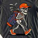 Dead Man Walking 18 Tee, print close-up on Black
