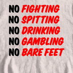 Caddyshack Rules Sweatshirt, print close-up on White