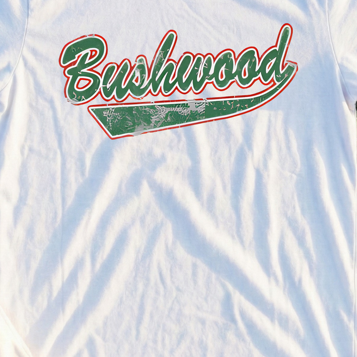 Bushwood Jersey Tee, print close-up on White