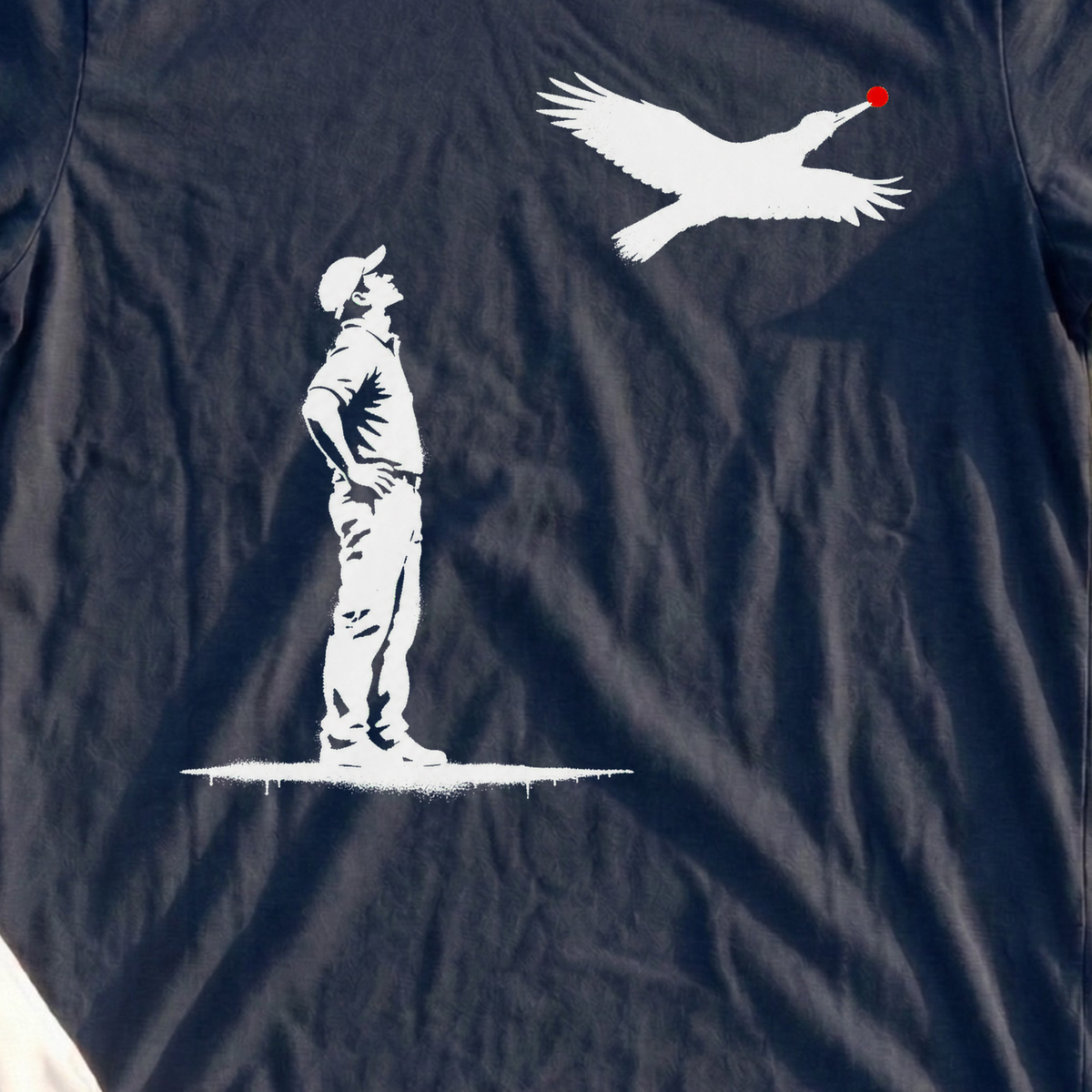 Got A Birdie Tee, print close-up on Navy