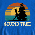 Stupid Tree Sweatshirt, print close-up on Royal