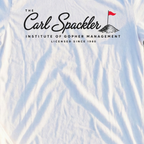 Carl Spackler Institute Of Gopher Management Tee, print close-up on White