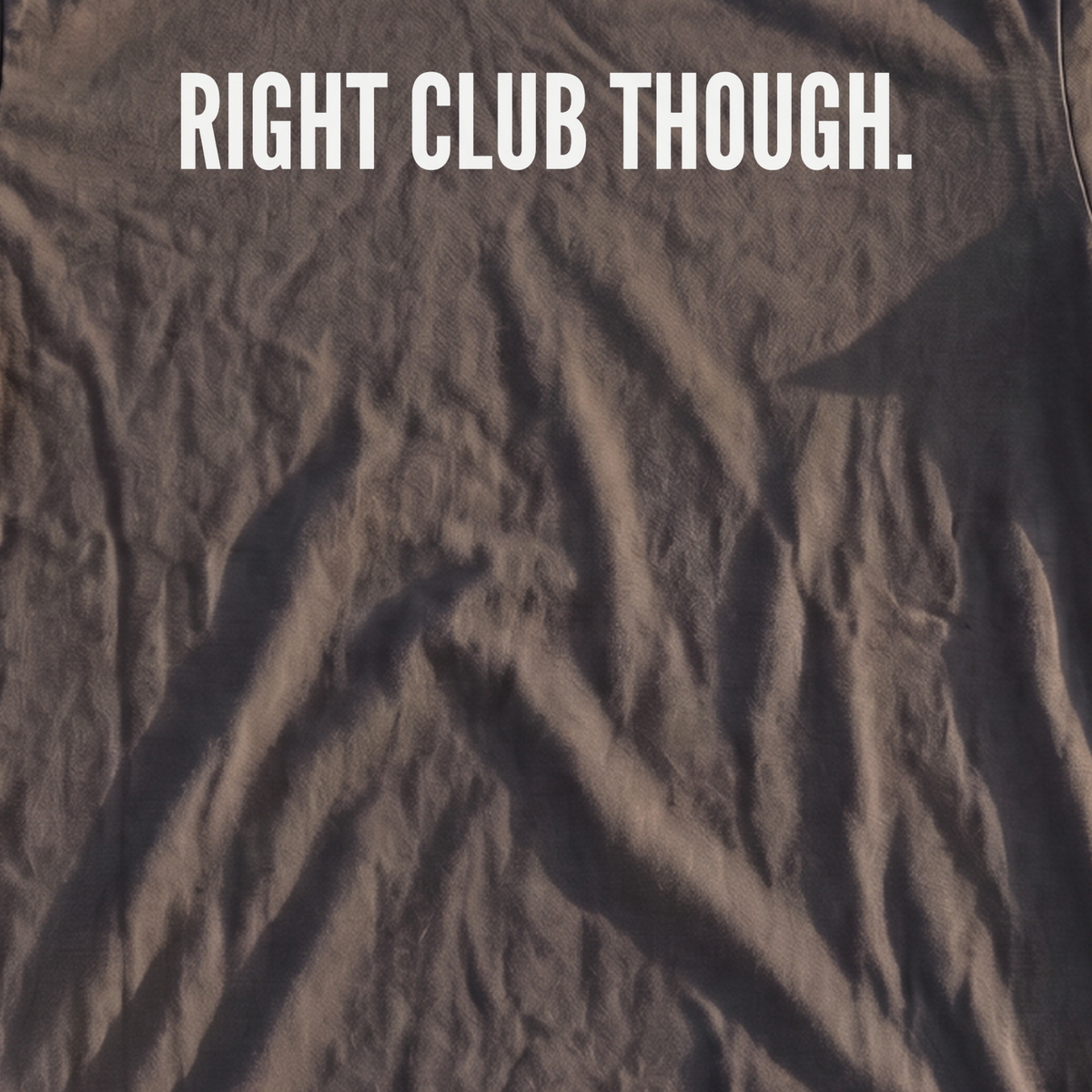 Right Club Though Dimples Premium Tee, print close-up on Pepper