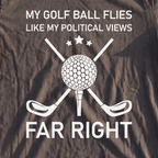 Far Right Premium Tee, print close-up on Pepper