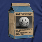 Have You Seen Me Back Print Tee, print close-up on Navy