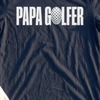 Papa Golfer Ball Tee, print close-up on Navy