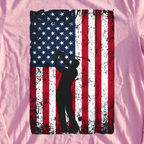 Flag Swing Long Sleeve Tee, print close-up on Light Pink