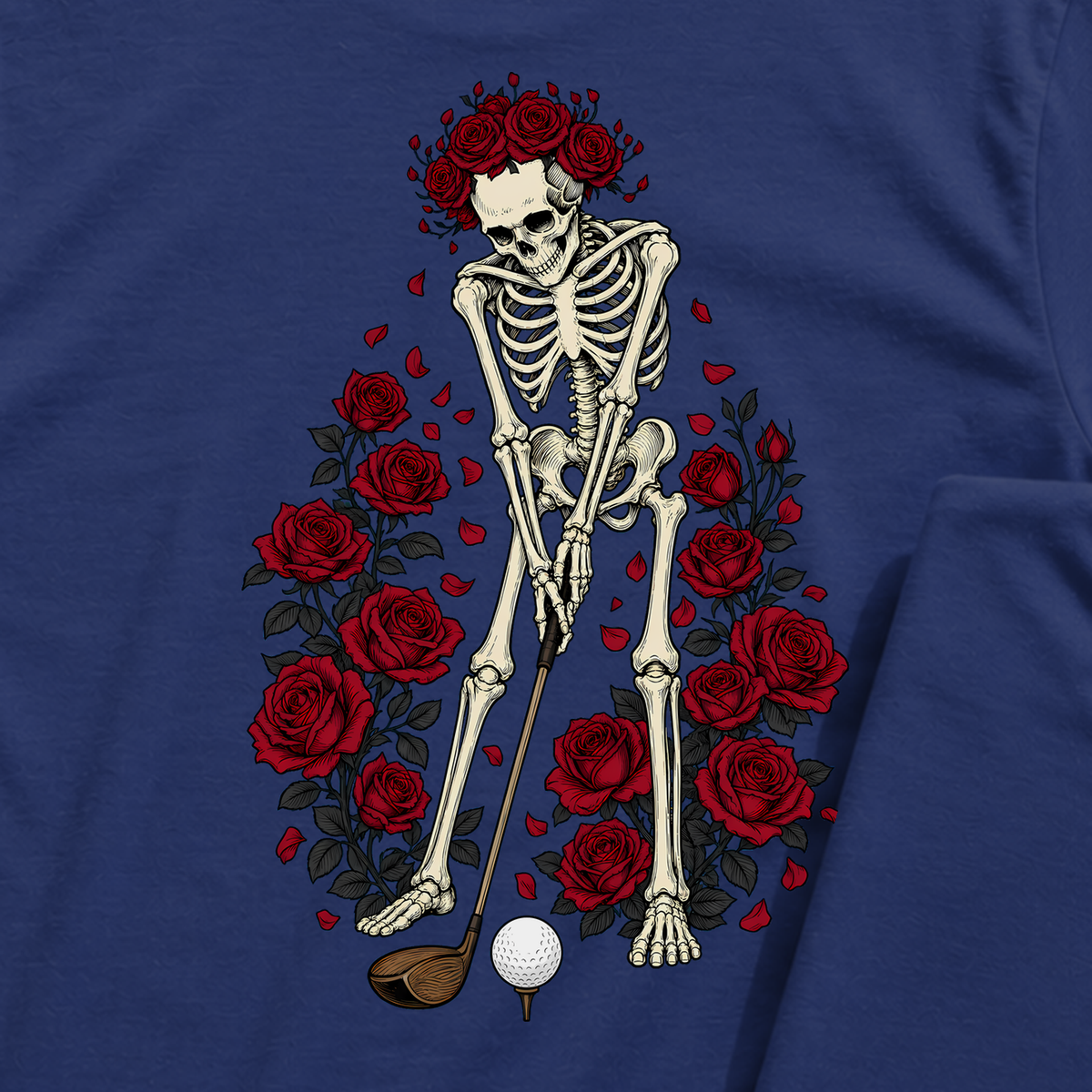 Eternal Drive Back Print Tee, print close-up on Navy