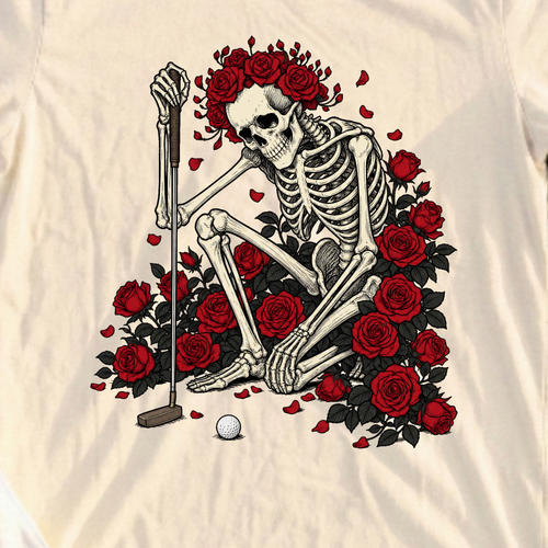 Solid Read Tee, print close-up on Natural