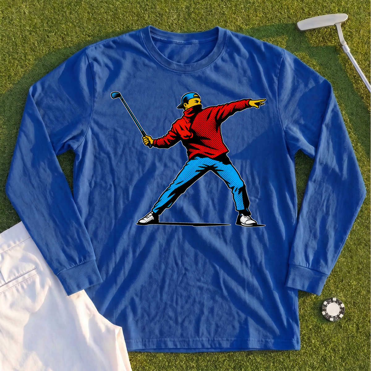 Club Thrower Pop Art Long Sleeve Tee