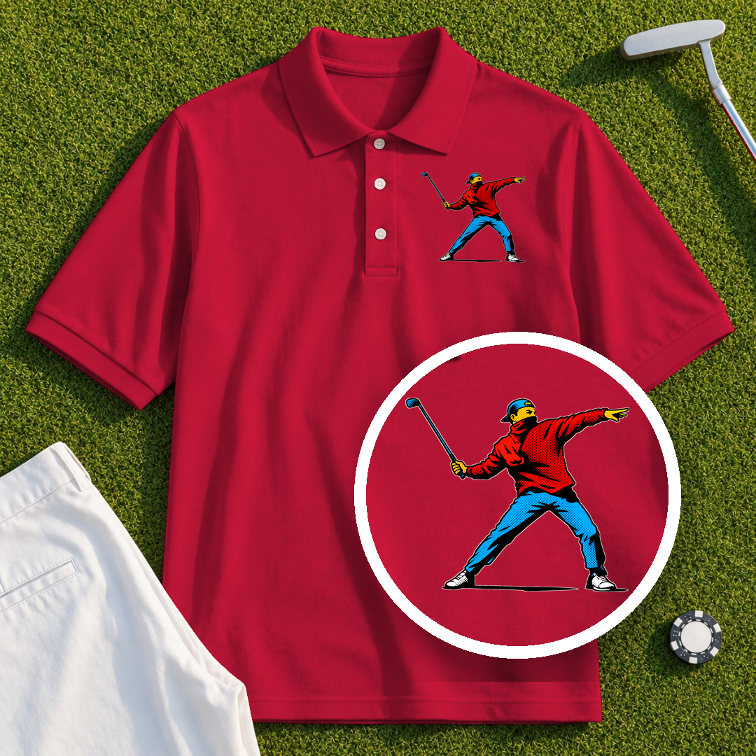 Club Thrower Pop Art Performance Polo