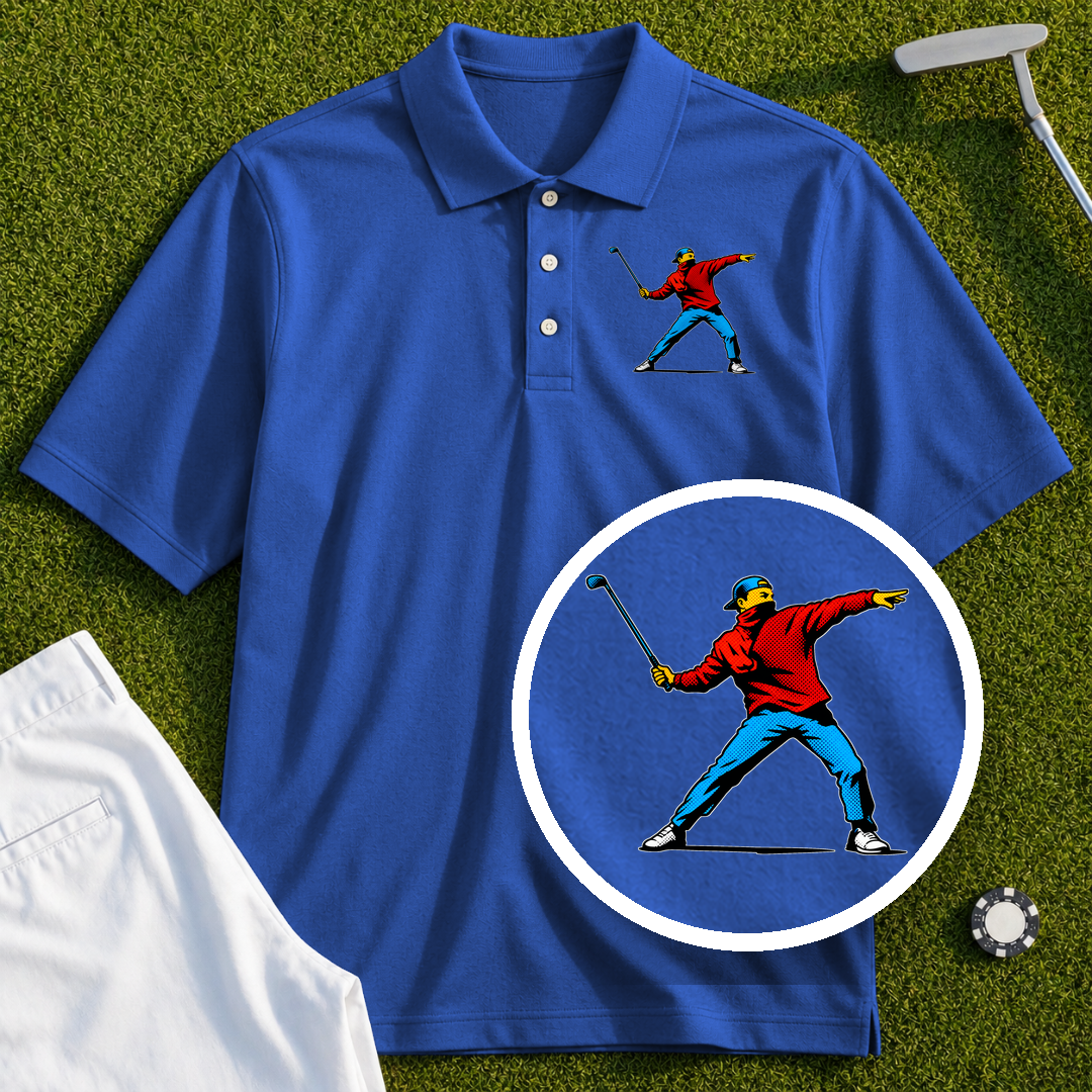Club Thrower Pop Art Performance Polo
