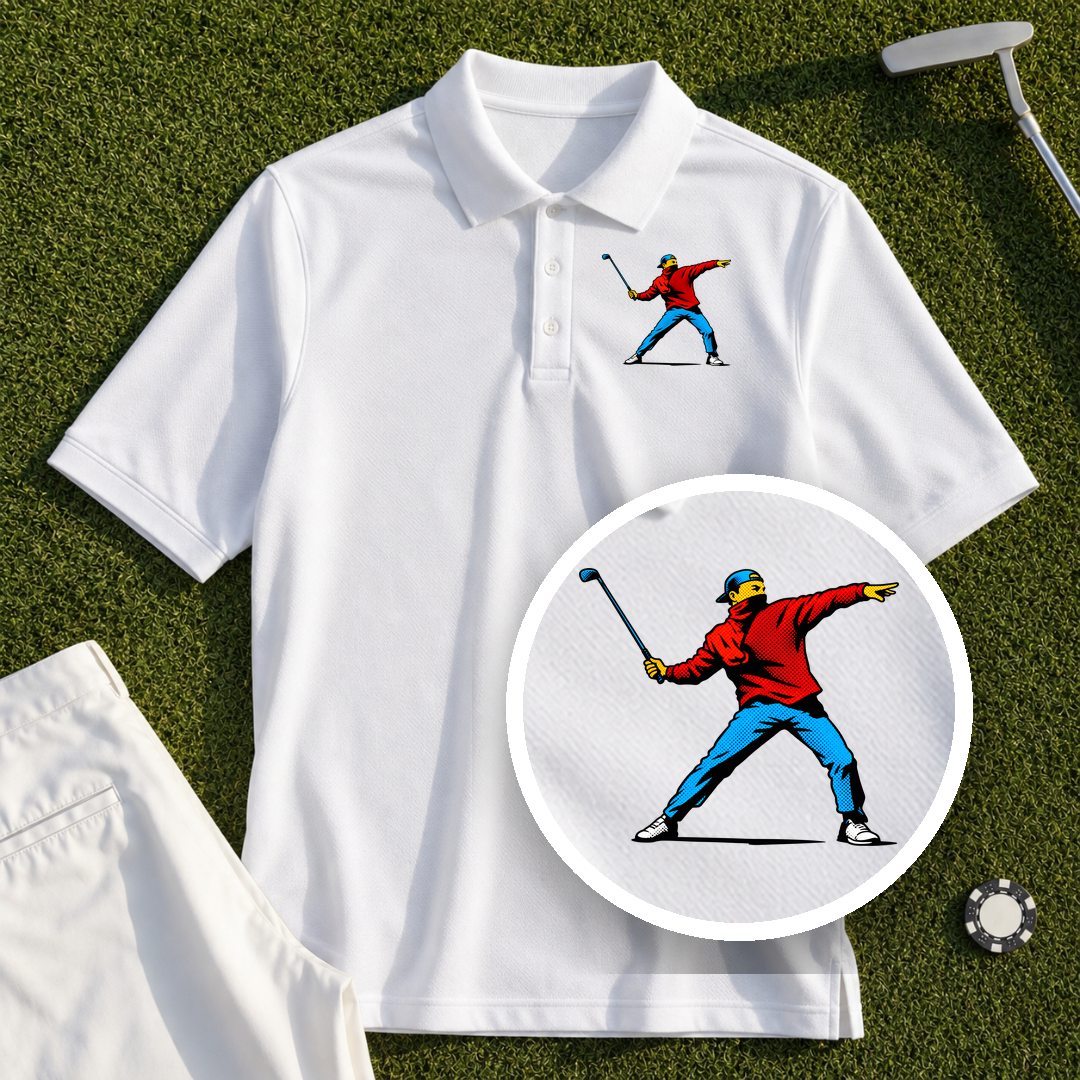 Club Thrower Pop Art Performance Polo