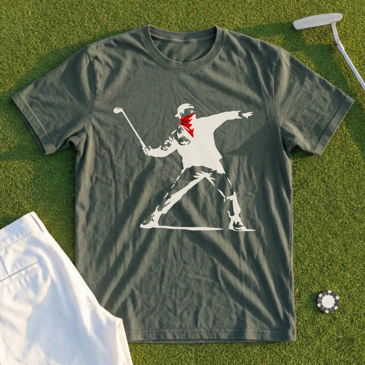 Club Thrower Red Bandana Tee