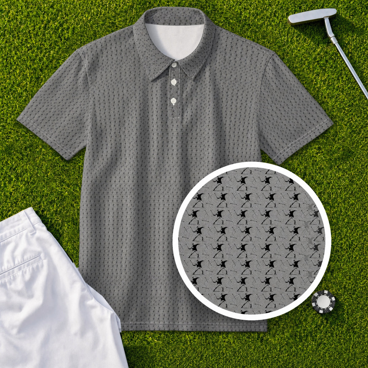 Club Thrower Repeat Performance Print Polo