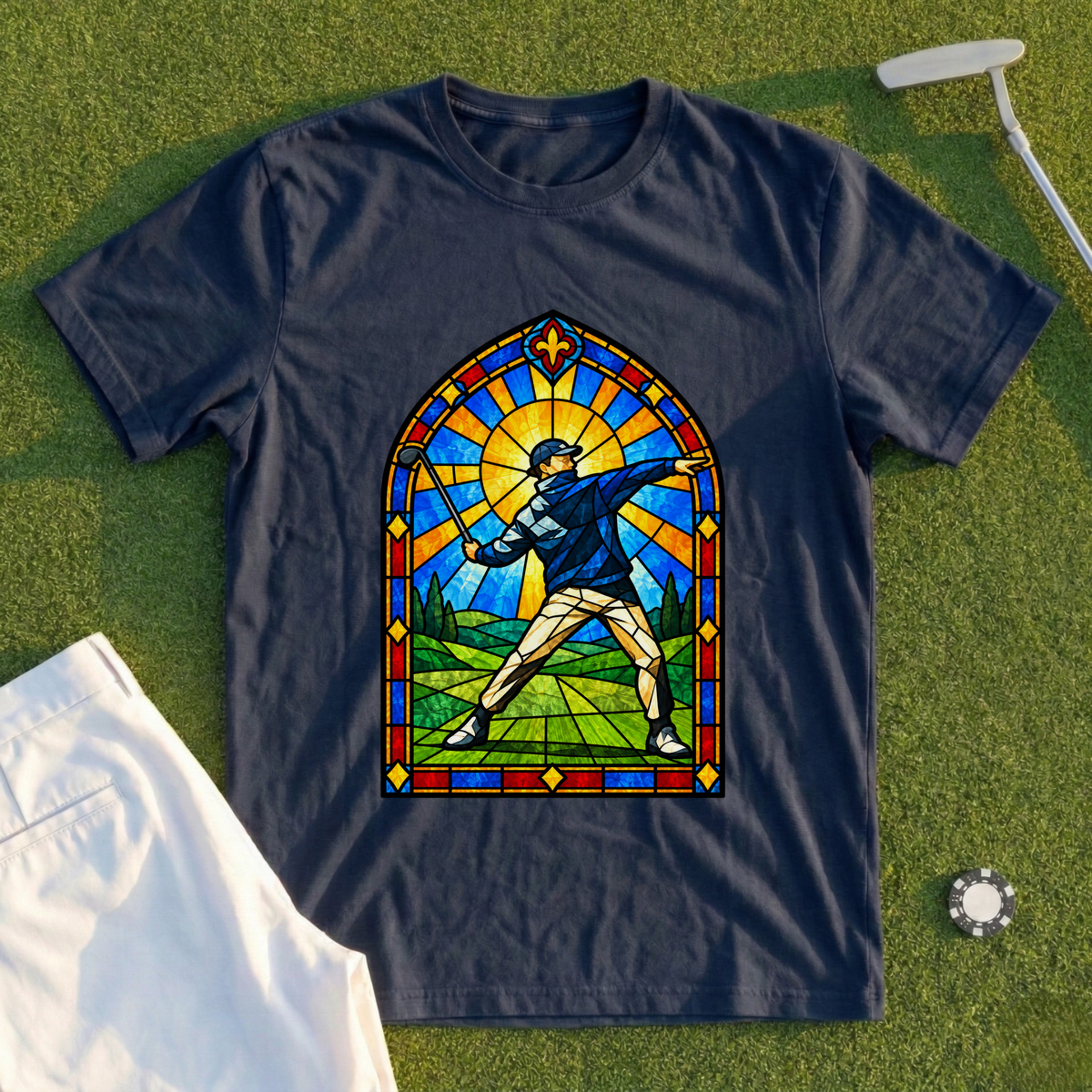 Club Thrower Stained Glass Tee