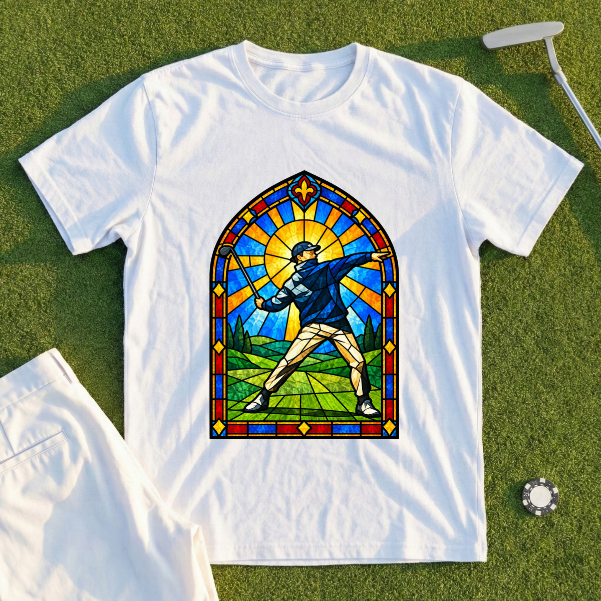 Club Thrower Stained Glass Tee