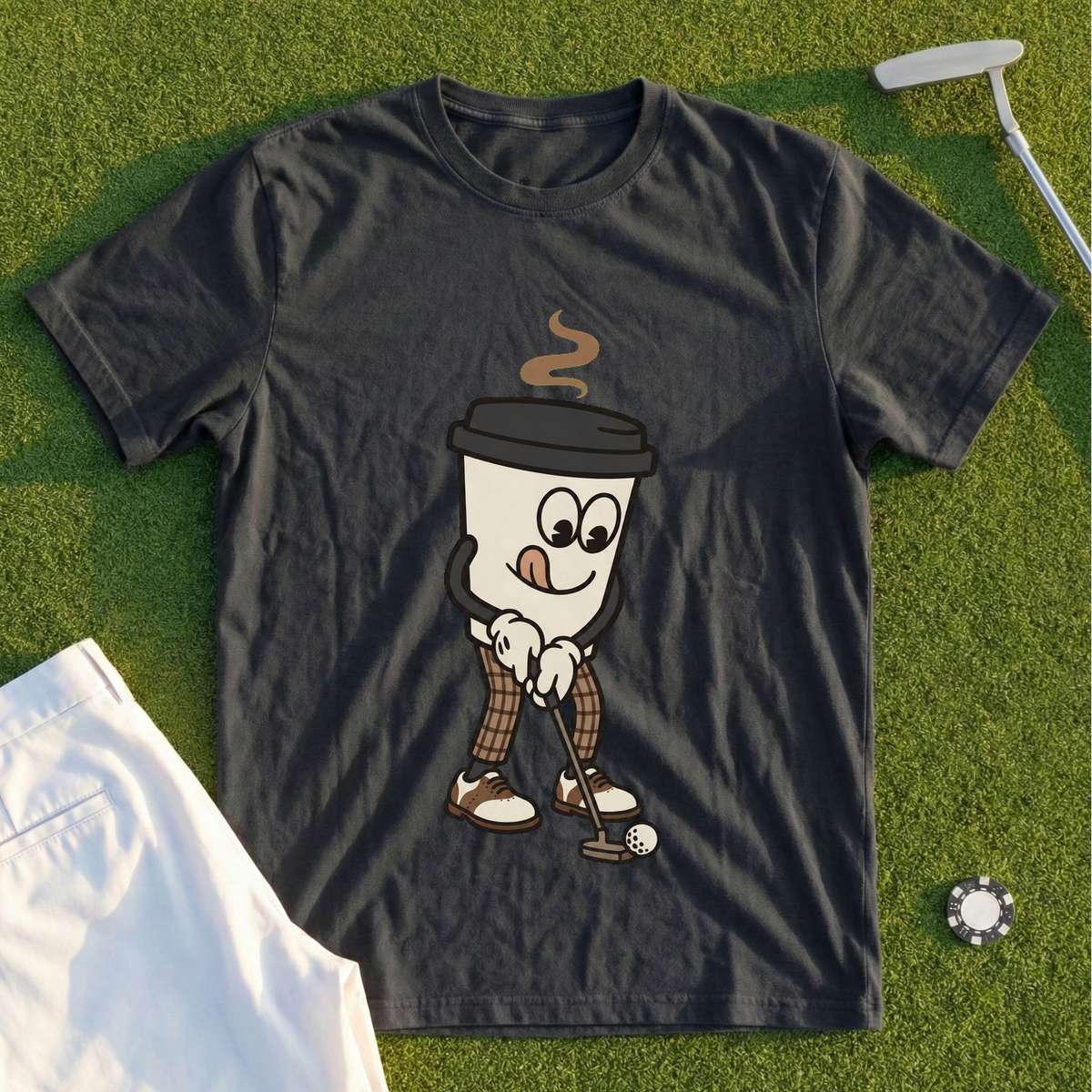 Coffee Cup Golfer Tee