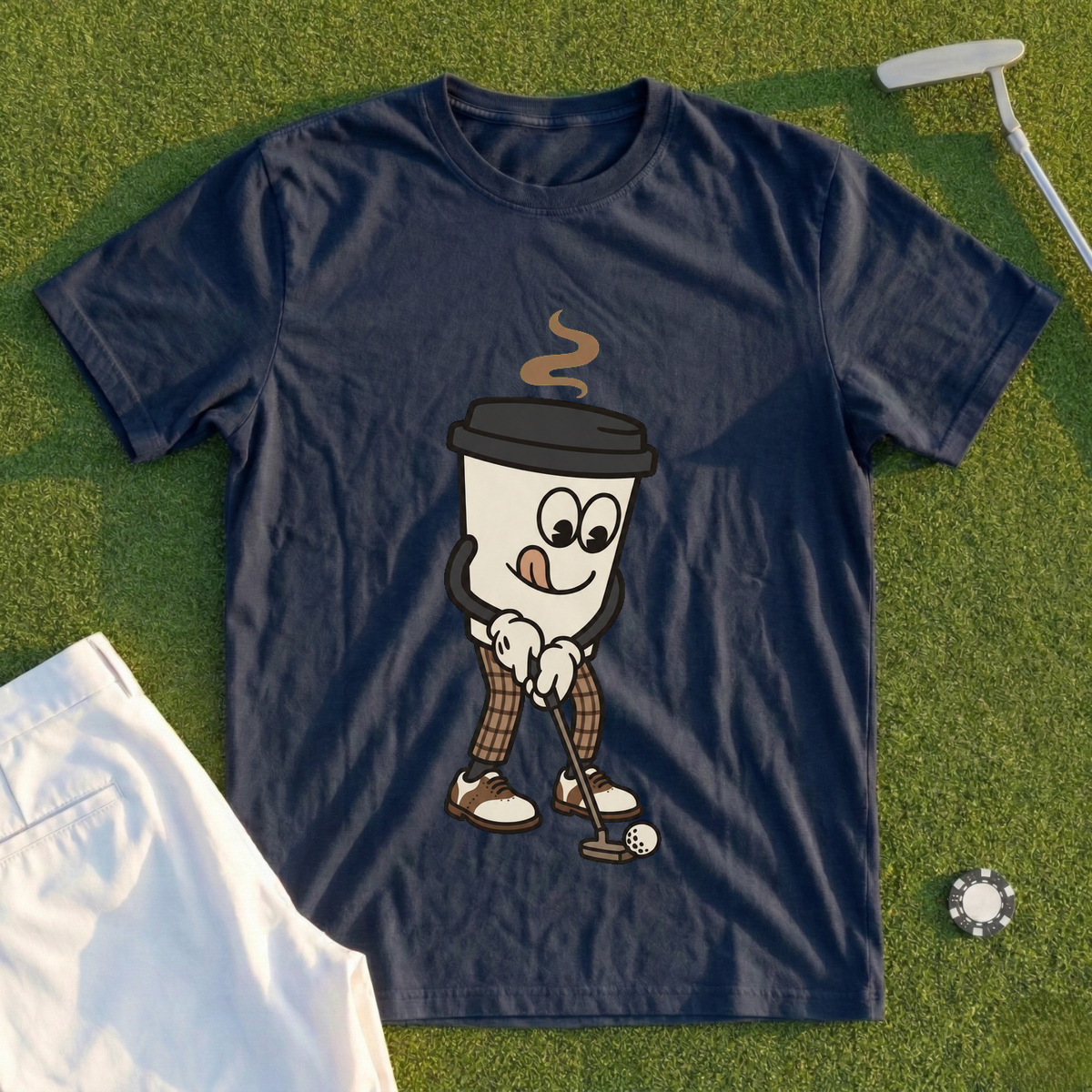 Coffee Cup Golfer Tee