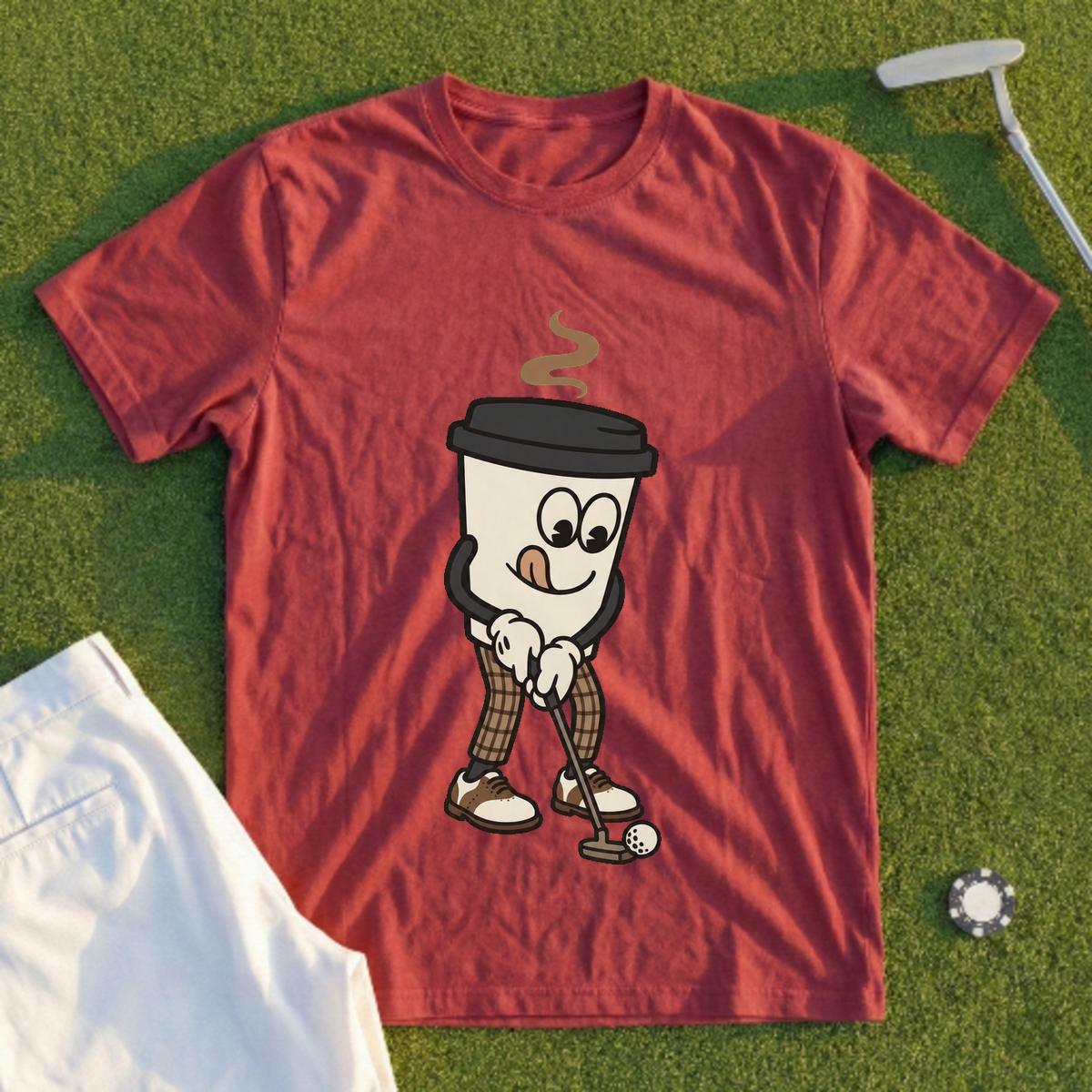 Coffee Cup Golfer Tee