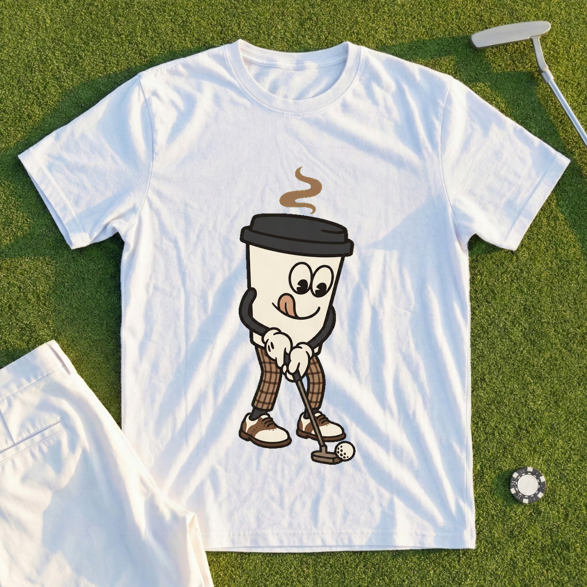 Coffee Cup Golfer Tee
