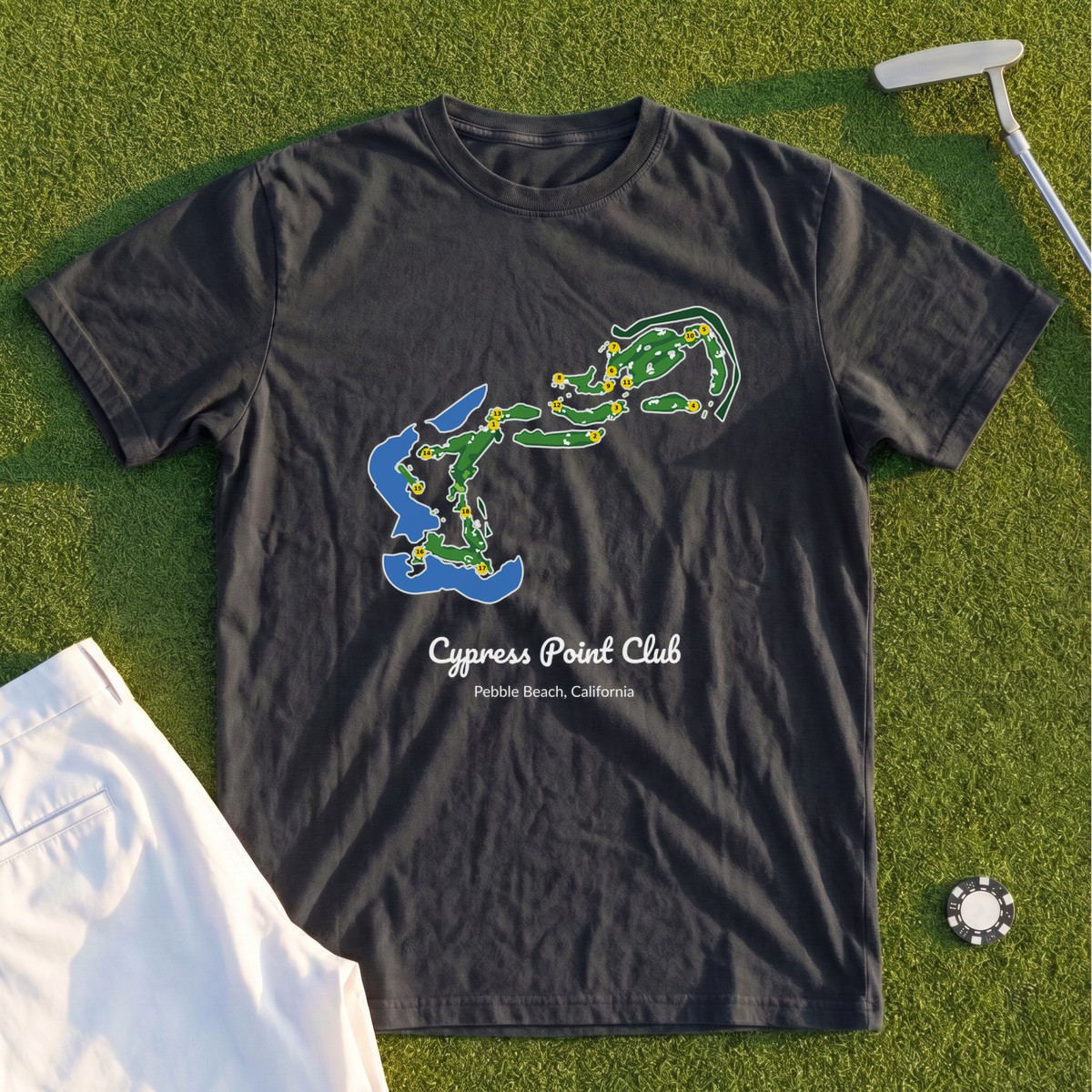 Cypress Point Club Course Map Premium Tee