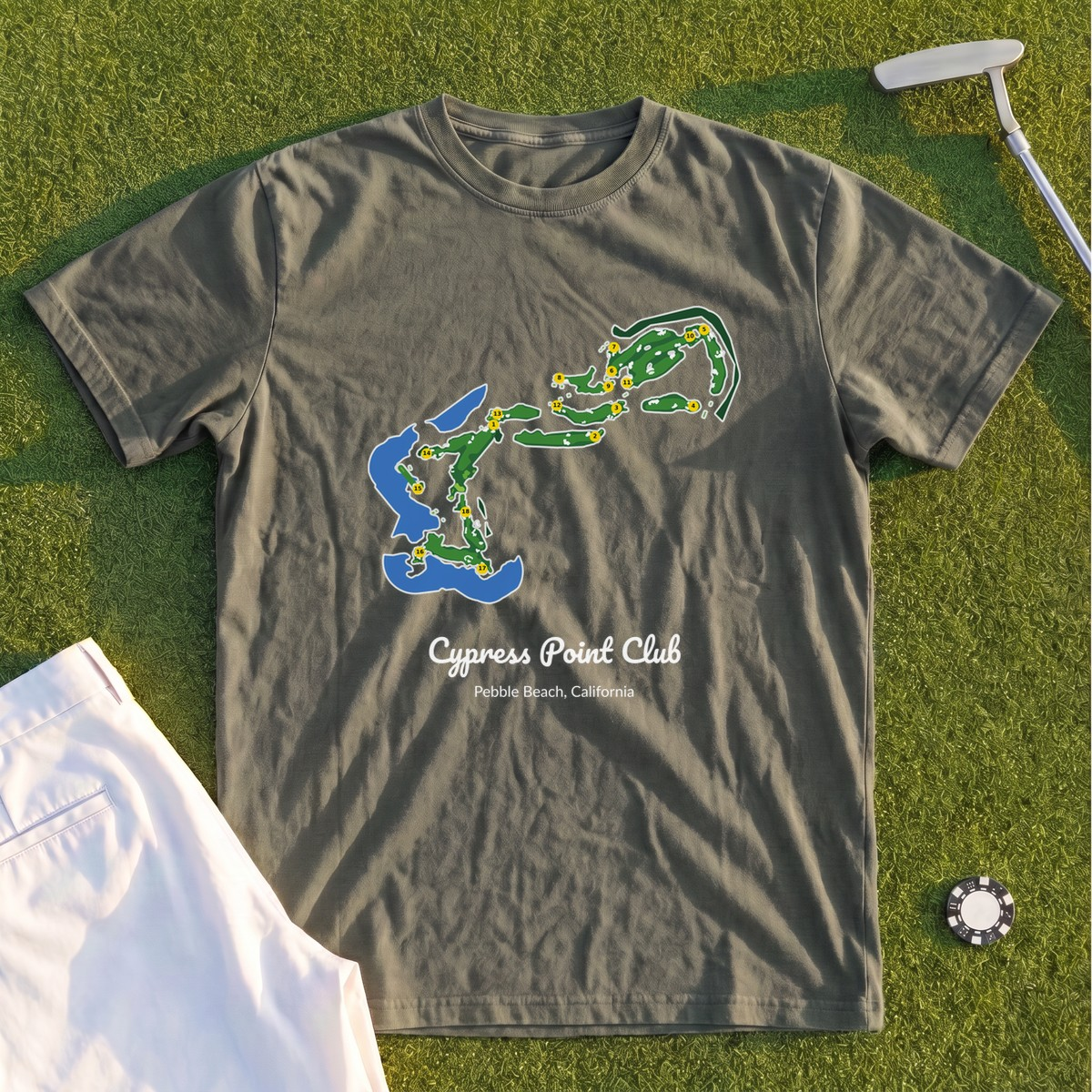 Cypress Point Club Course Map Premium Tee