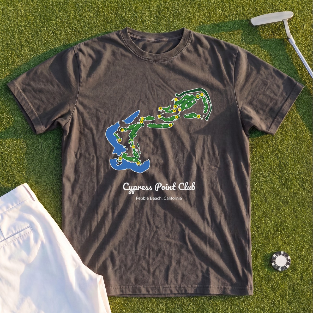 Cypress Point Club Course Map Premium Tee