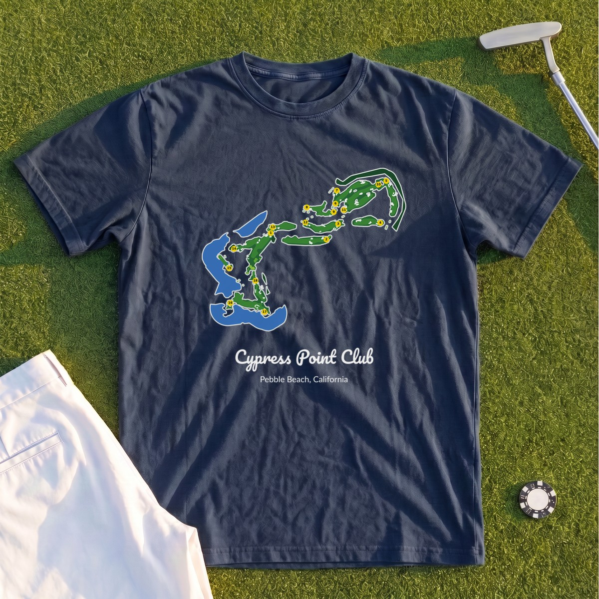 Cypress Point Club Course Map Premium Tee