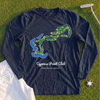Cypress Point Club Course Map Long Sleeve Tee